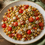recette de pois chiche en salade méditerranéenne colorée