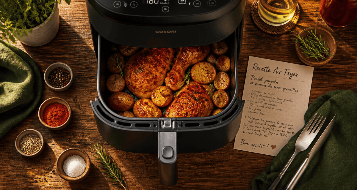 recette facile air fryer poulet et pommes de terre