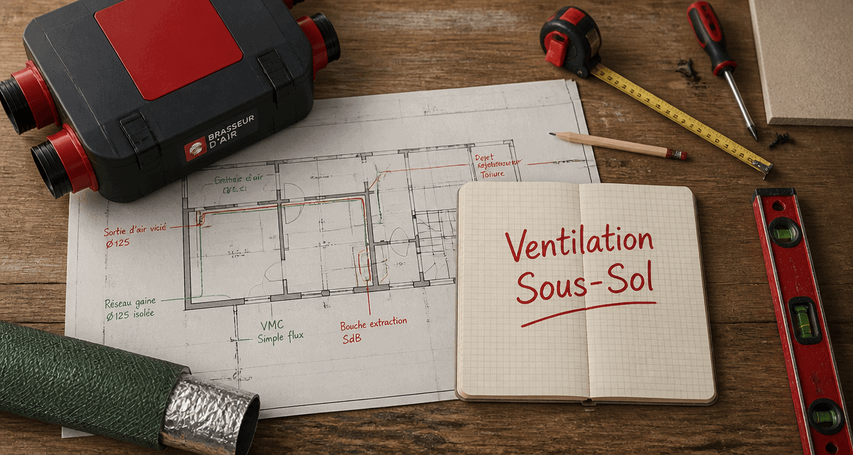 ventilation mecanique sous sol outils plans
