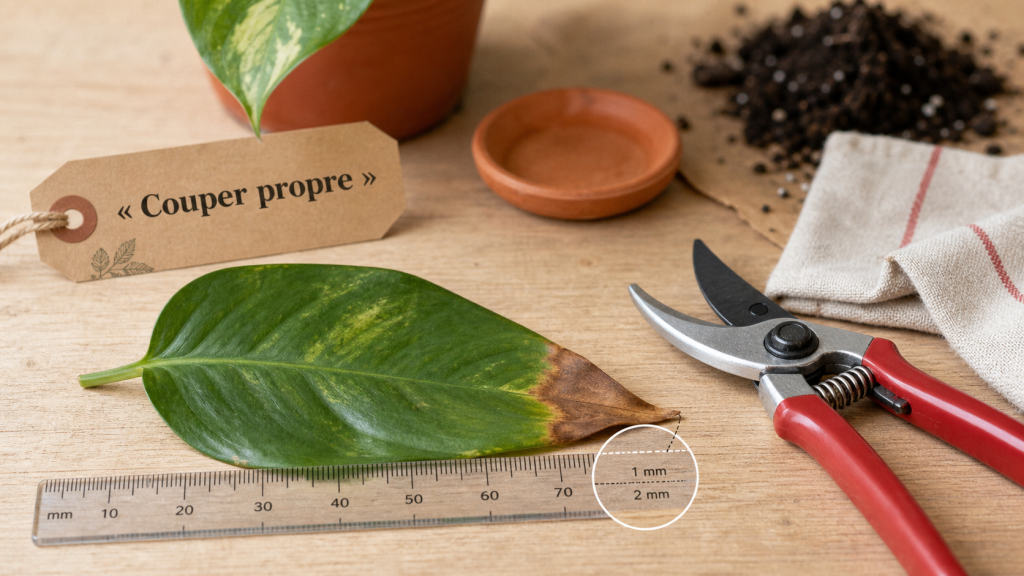 Faut il couper le bout des feuilles marron : feuille brune à couper
