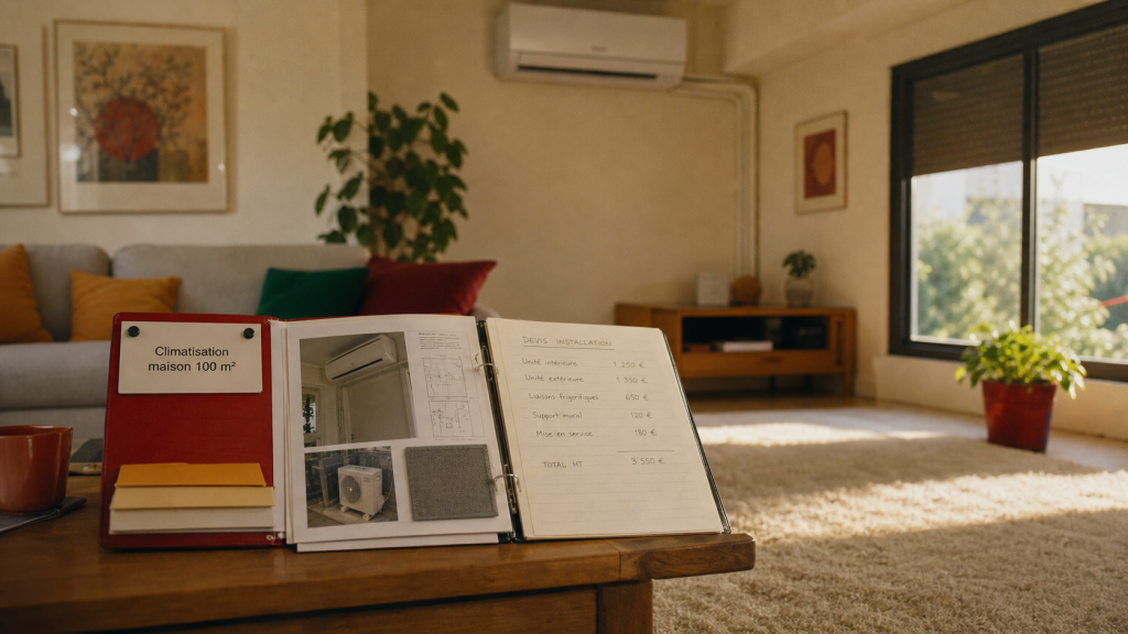 Prix climatisation maison 100m2 : devis et installation intérieure