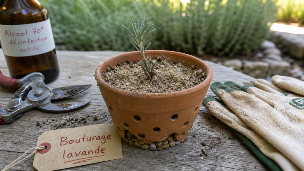 Quand bouturer la lavande : bouture en pot