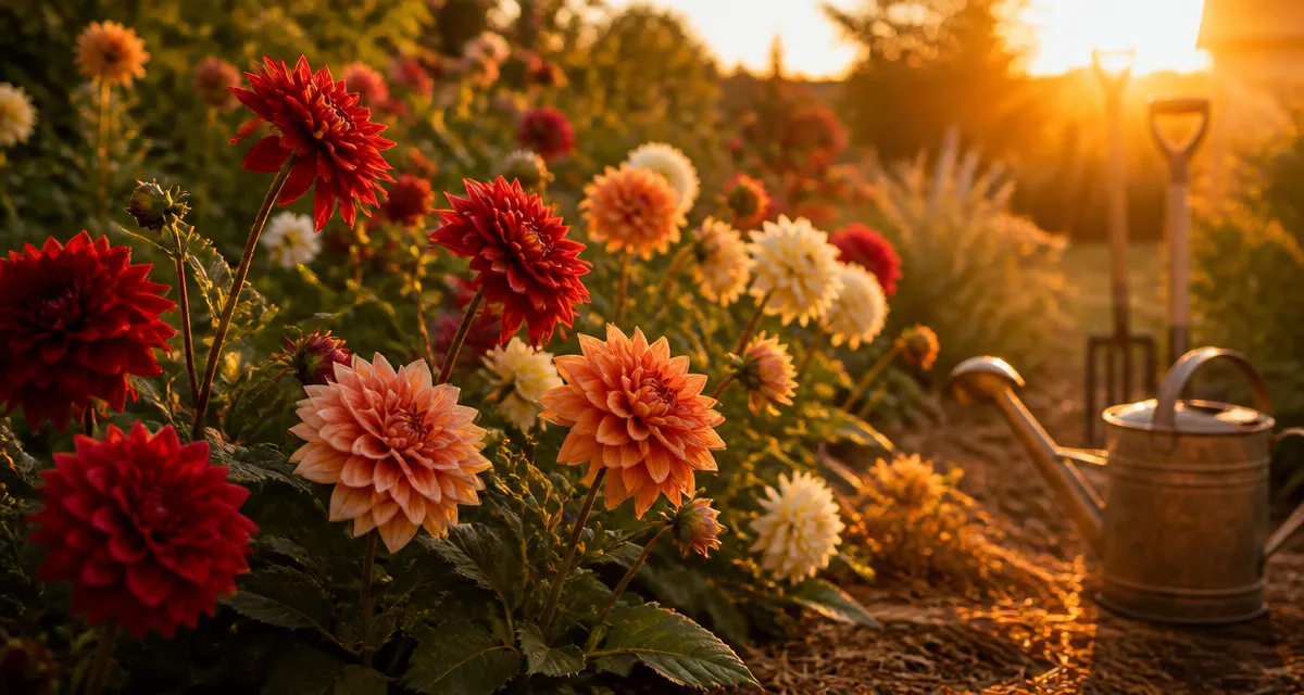 quand planter les dahlias en pleine terre massif en fleurs