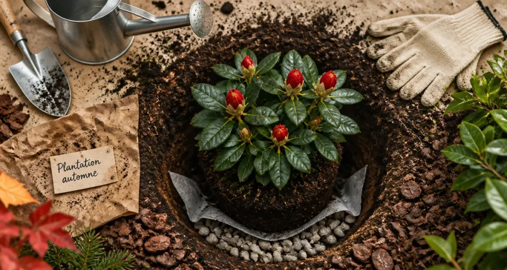 Quand planter un rhododendron : pot et fosse de plantation automne