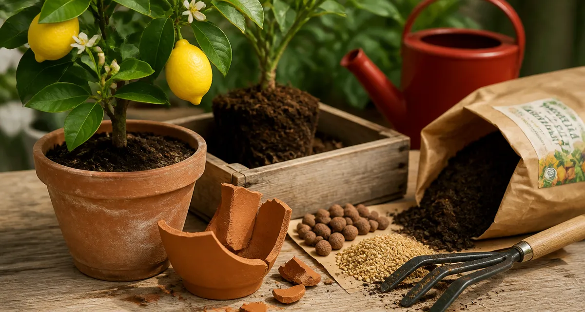 Quand rempoter citronnier : rempotage agrumes, terreau et billes d’argile
