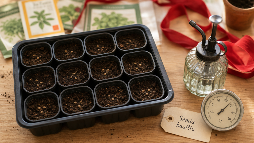 Quand semer le basilic : 18°C minimum pour une germination réussie