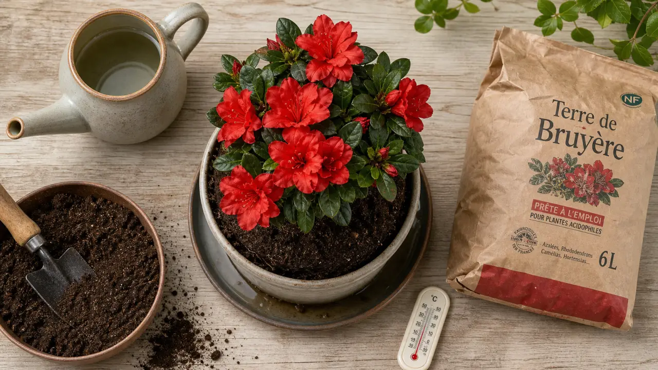 Azalée en pot : arrosage, substrat et hiver pour fleurs