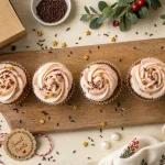 Decoration muffins : topping vanille rosé et sprinkles bien posés sur muffins