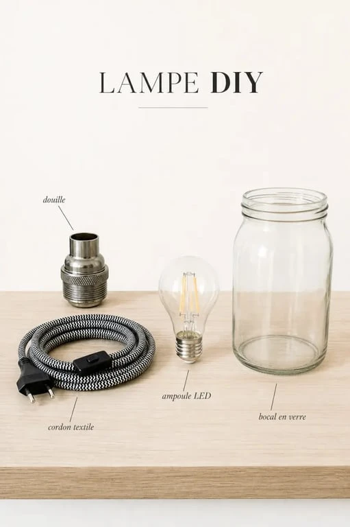 Composants pour fabriquer une lampe DIY personnalisée