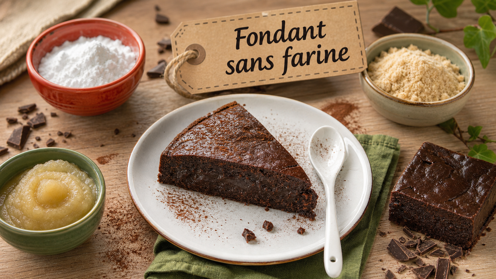 Gateaux sans farine et sans oeuf, fondant chocolat moelleux sans farine ni oeuf
