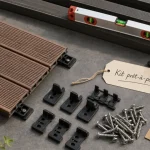 Kit terrasse prêt à poser : lames bois/composite et accessoires de pose