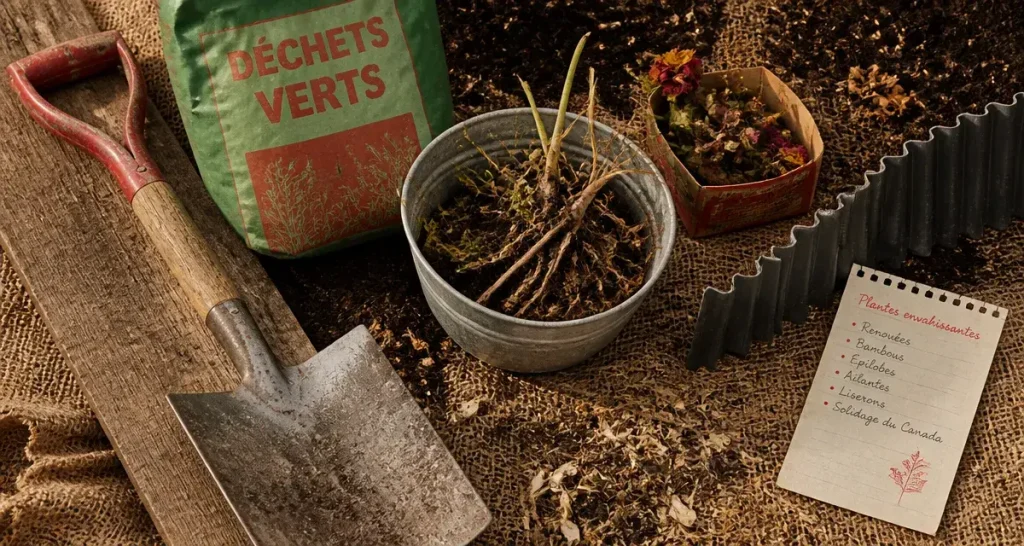 Plantes envahissantes jardin : rhizomes et graines à reconnaître