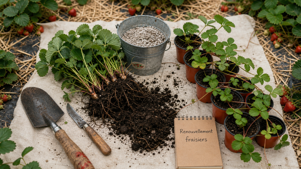 Que faire des vieux fraisiers : renouveler les plants de fraisiers pour booster la récolte