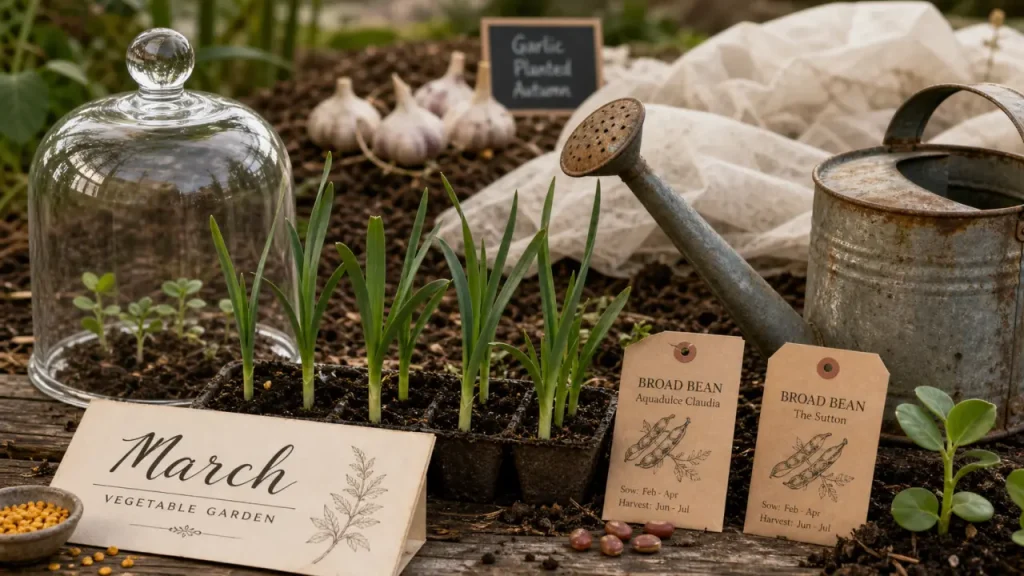 Que planter en mars au potager : pleine terre, sous abri et protections contre les gelées
