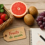 Saisonnalité des fruits : étal de marché, fruits de saison