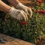 Taille chrysanthème : pincement des tiges pour floraison dense