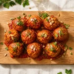 Boulettes vegetales moelleuses, sauce tomate et herbes, en 30 min