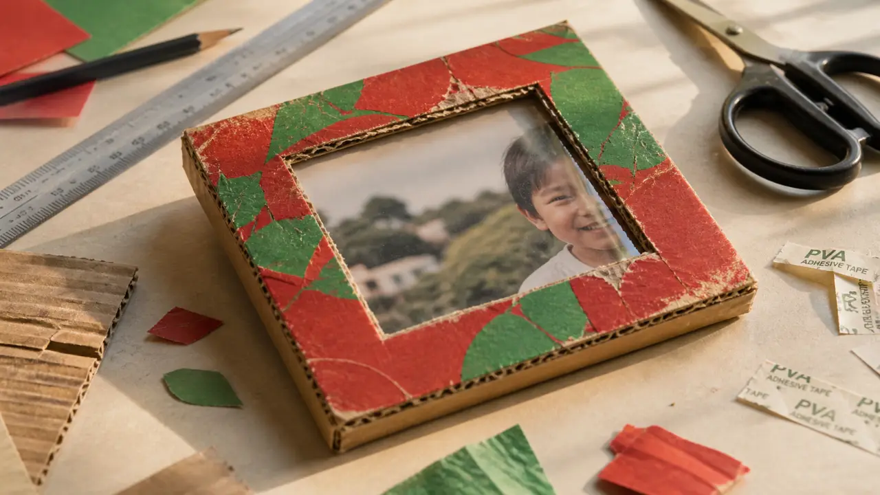 Cadre photo fabriquer en carton DIY, mesures et photo imprimée