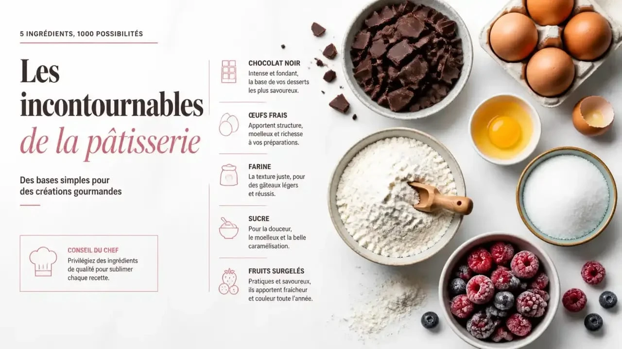 Ingrédients du placard pour réussir ses desserts dernière minute au Thermomix
