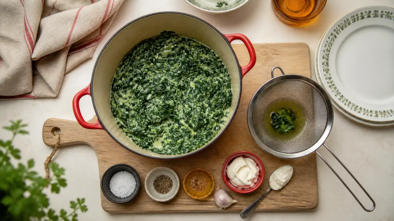 epinard a la creme surgelé crémeux en casserole