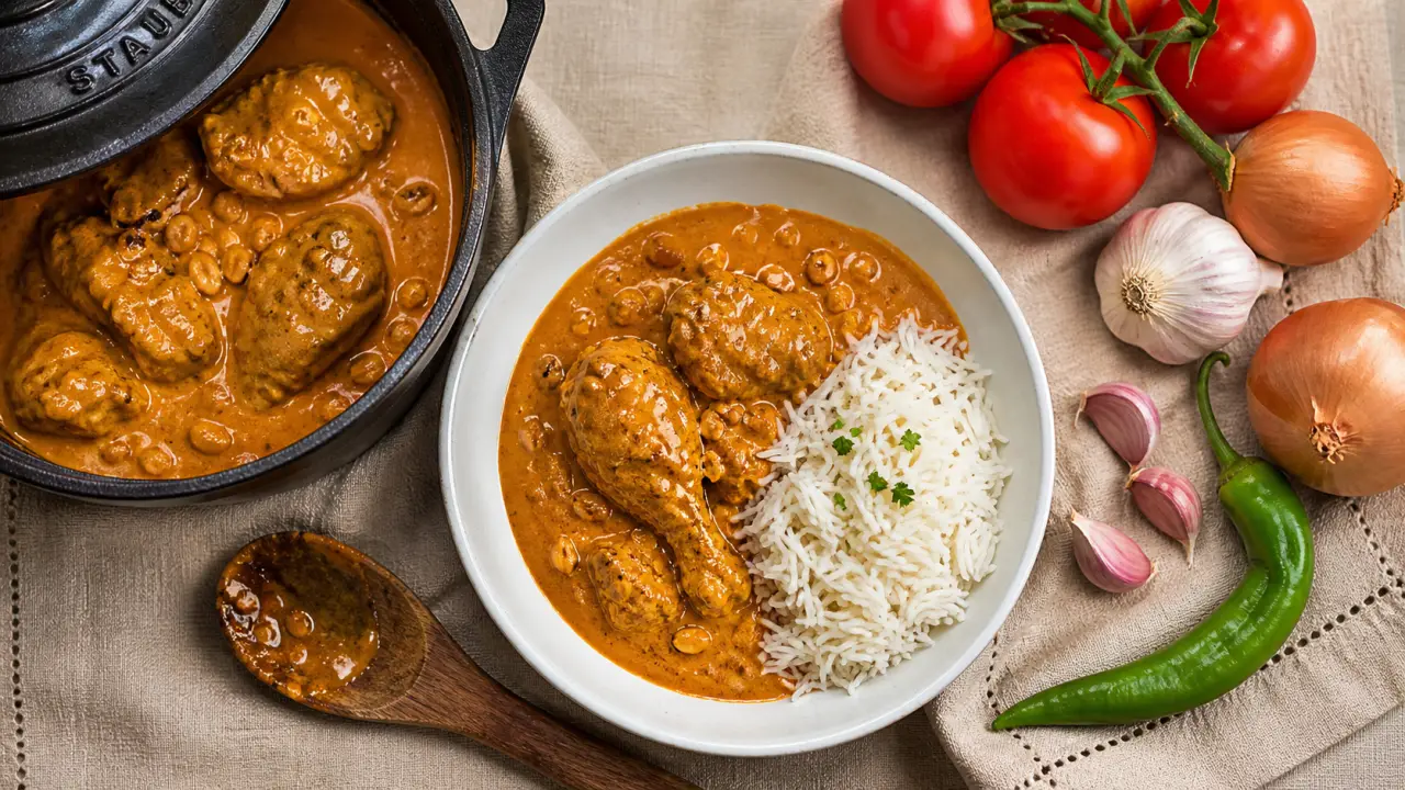 Mafé recette : poulet en sauce d’arachide onctueuse