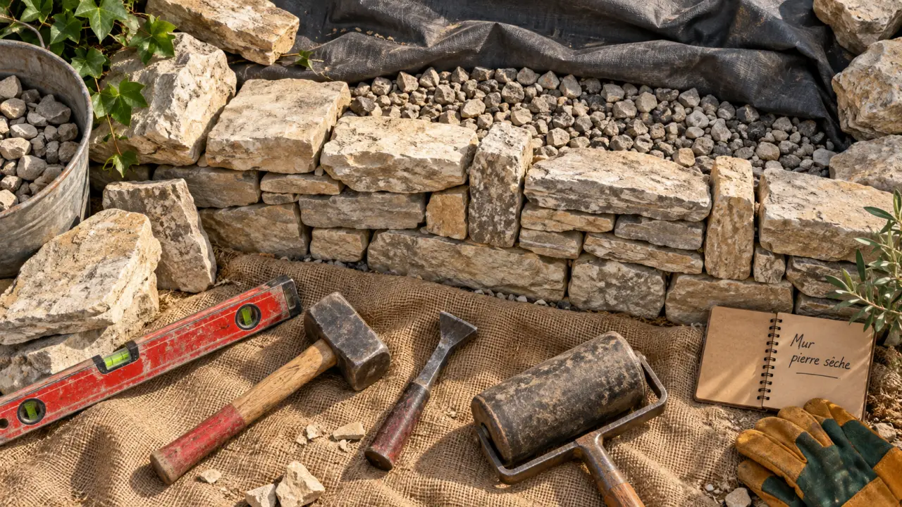 Construire mur pierre seche : pierres et outils pour une stabilité durable