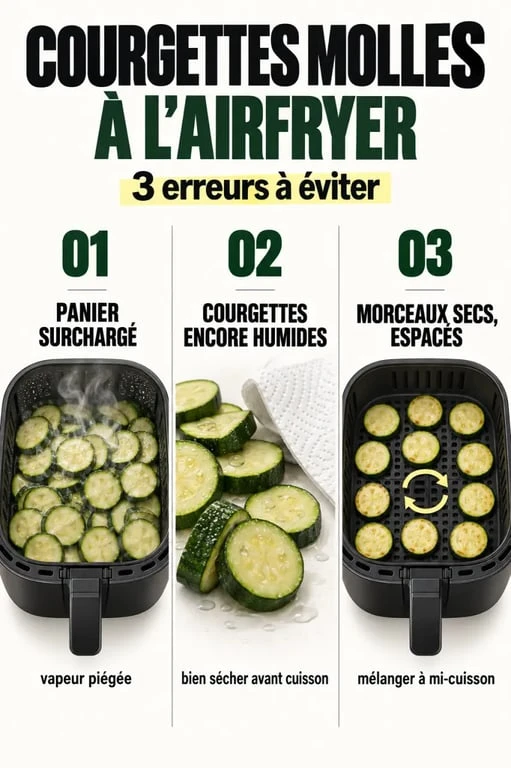 Erreurs à éviter pour le temps cuisson courgette airfryer et obtenir des morceaux dorés