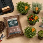 Jardiner facile : plantes en godets et paillage, coin jardin facile