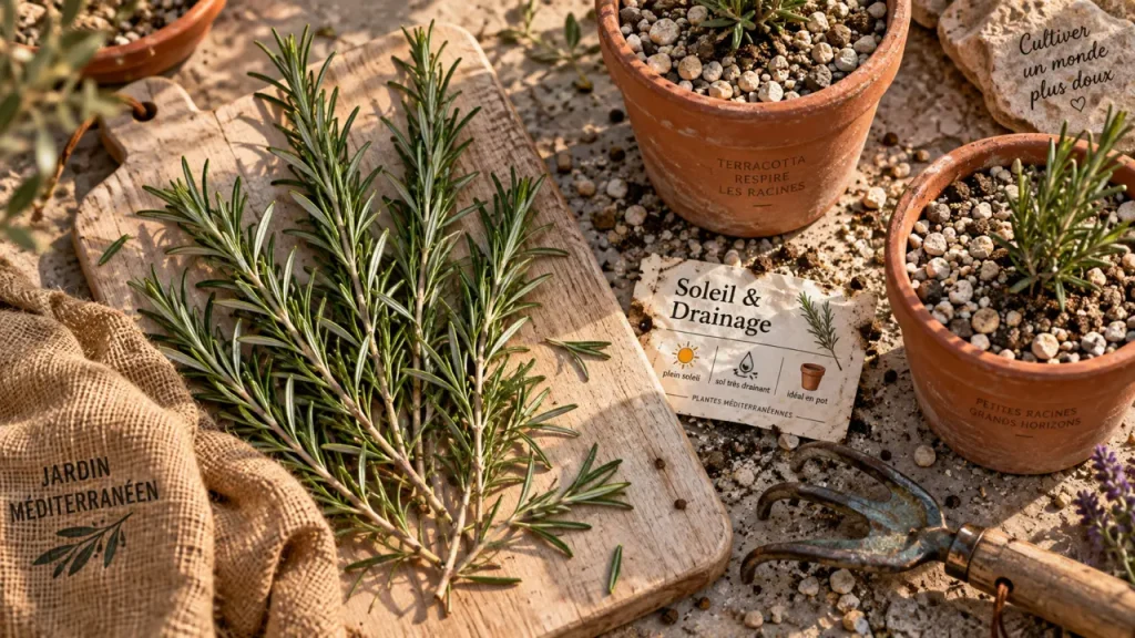 Romarin au jardin : le sol humide qui accélère son dépérissement